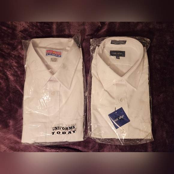 Uniform Dress Shirt Bundle Size 17-17.5-34/35 White Point Collar - Picture 1 of 6